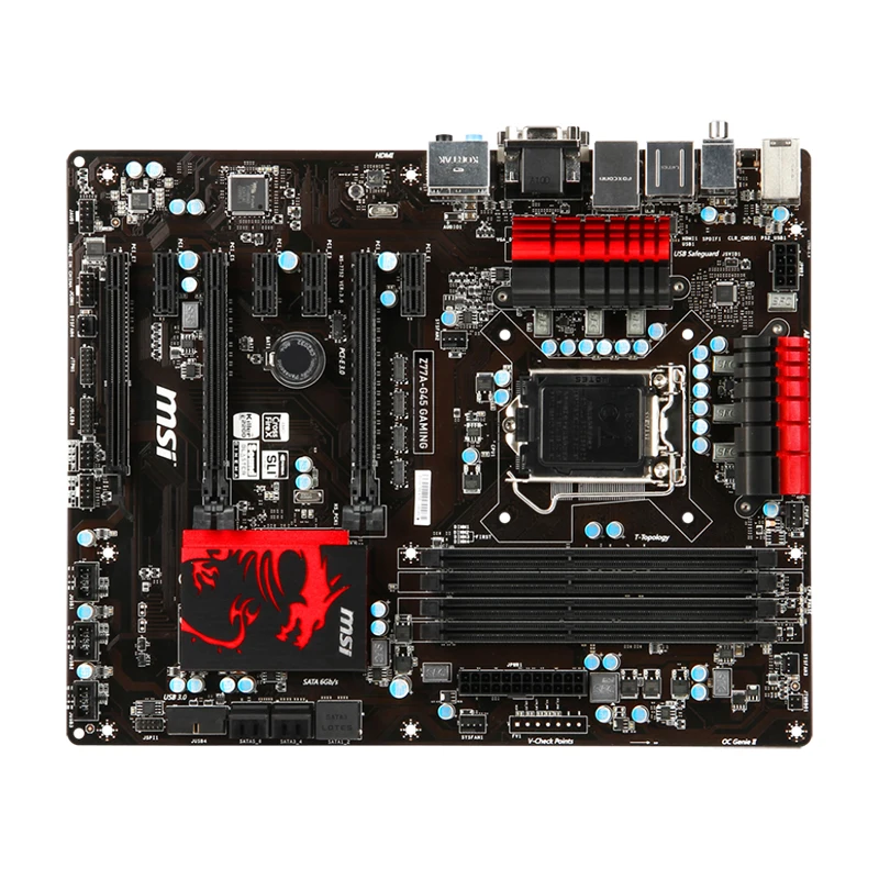 MSI Z77A-G45 GAMING Motherboard with Intel LGA 1155 Socket Supports 3rd Gen Intel Core I7/i5/i3/Pentium/Celeron Processors