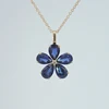 10k Yellow Gold+Lab Sapphire