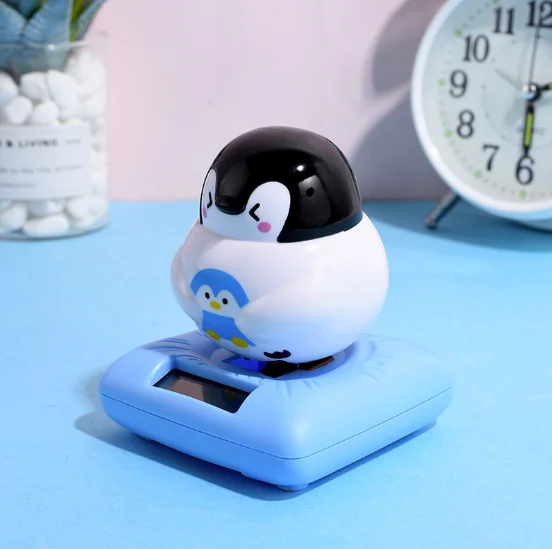 Новинка, 8 видов игрушек на солнечной батарее, танцующий Пингвин для приборной панели автомобиля