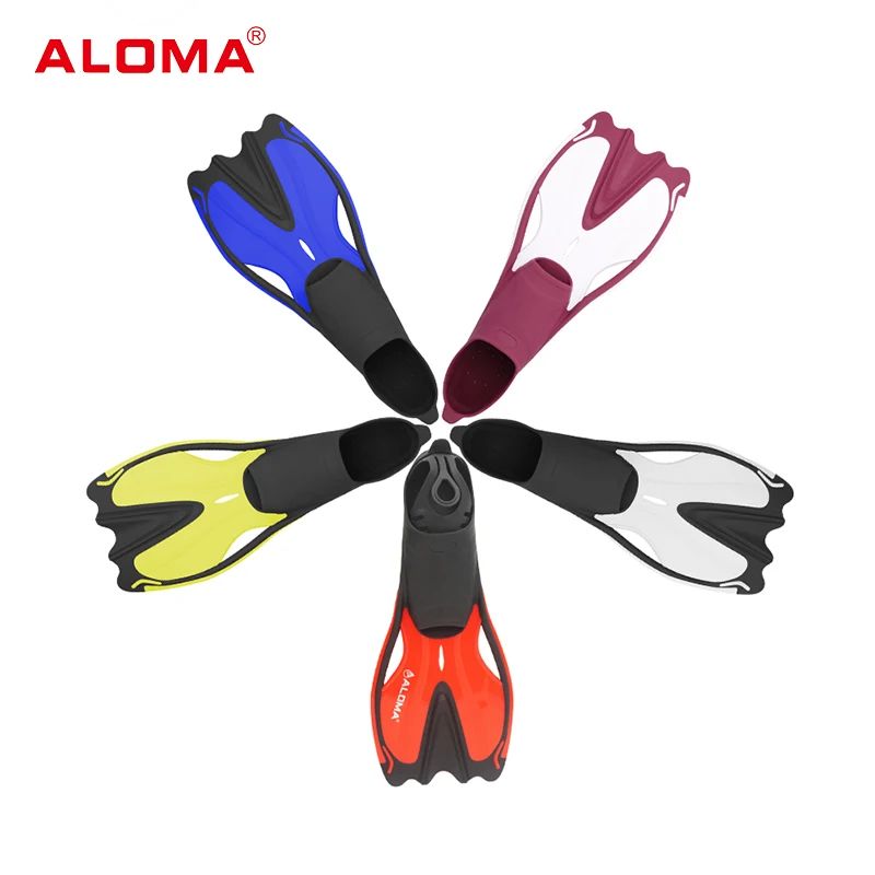 aloma 2023 tùy chỉnh người lớn bơi nhựa lưỡi liềm bơi miễn phí bơi dưới nước đầy đủ chân tpr lưỡi ngắn lưỡi liềm lặn