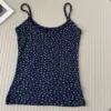 Navy blue bottom with Broken flower--vest