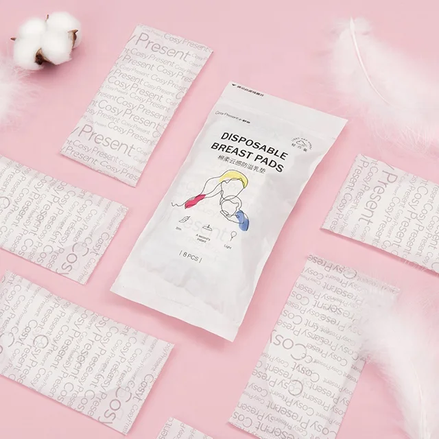 Fast Delivery ultra Thin Breathable 8pcs Nursing Non slip Breast Pad for Feeding Big Milk