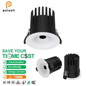 Modern 75mm 15W Indoor LED Spotlight with Stylish Design Small Hole Aluminum Body Anti-Glare Housing Stylish Indoor Spotlights