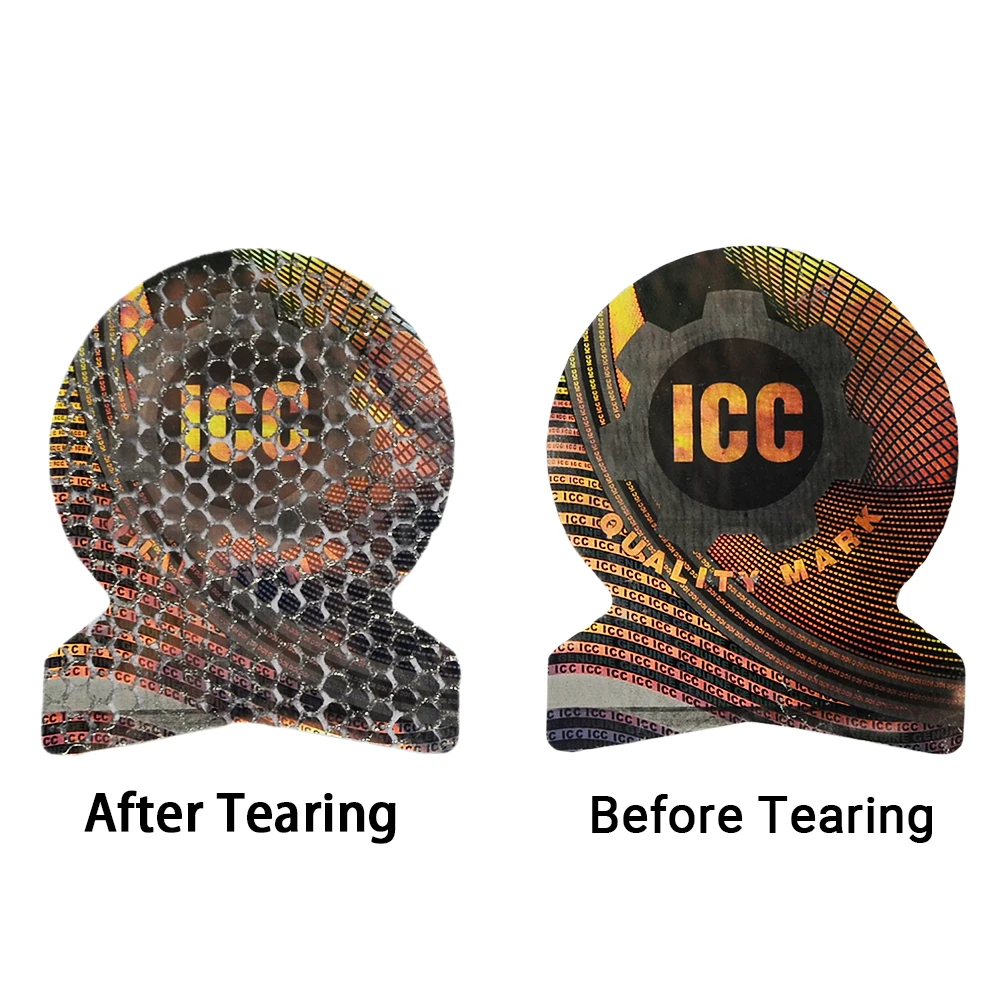 product yiko factory price hologram sticker custom special shape tamper seal holographic sheet secured honeycomb for holo function-2