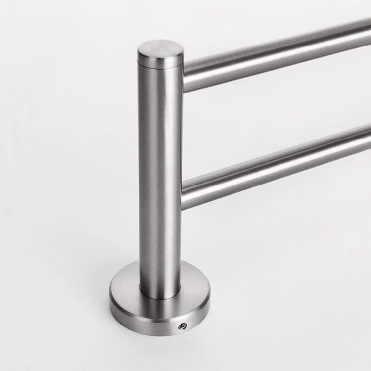 Ванная комната двойная вешалка для полотенец держатель Матовый никель отделка 24 дюймов 304 из нержавеющей стали настенное крепление для душа организации полка