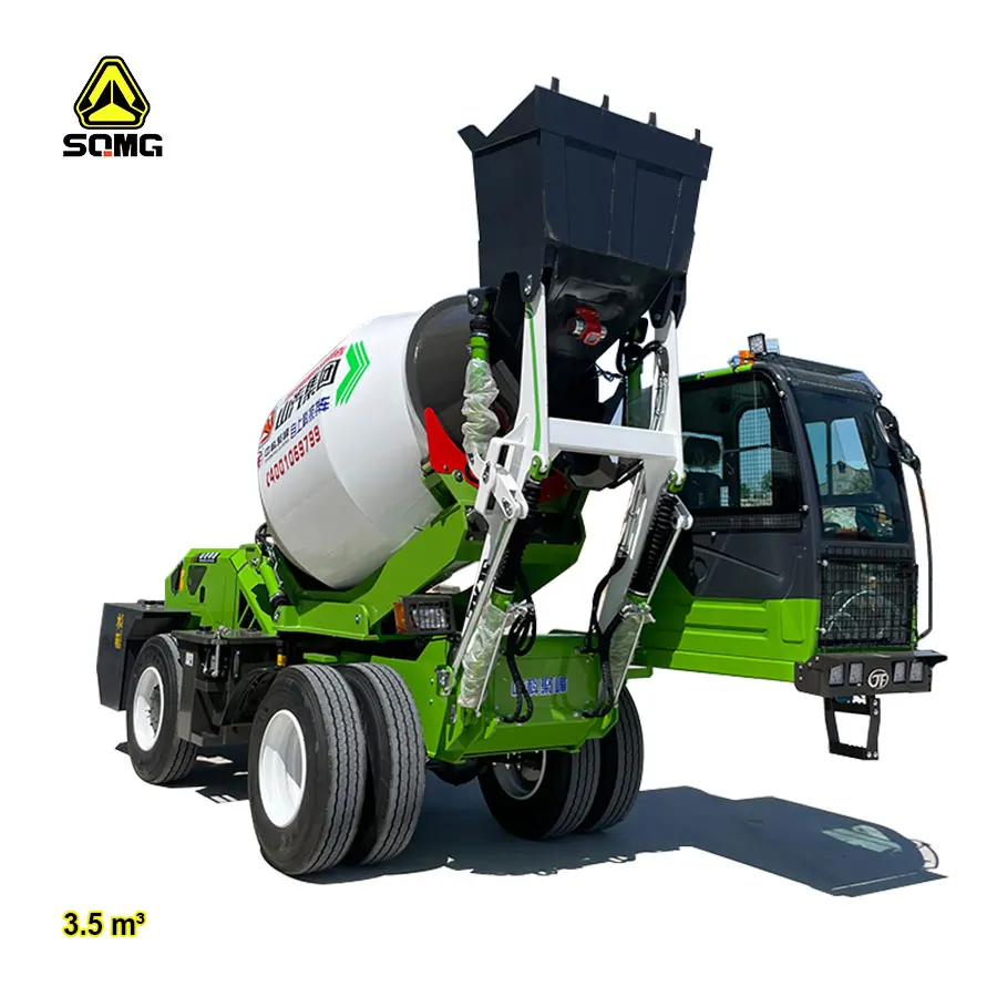 New 5.5 Cubic Meter Self Loading Concrete Mixer Truck High Out Self Loading Concrete Mixer Truck