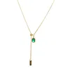 Collana con zirconi verdi dorati