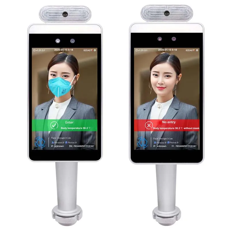 7/8 inch biometric  face recognition door access control  system dynamic camera facial recognition machine