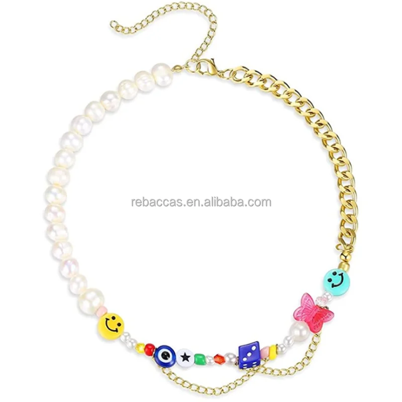Martha Calvo Necklace Smiley Face Yin 