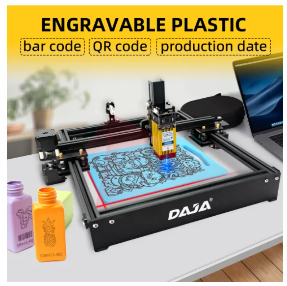 DAJA D3 Professional Diode Desktop with Auto Feeder Bangalore Rock Bangkok 360 Degree Laser Engraving Machine for Toothbrush