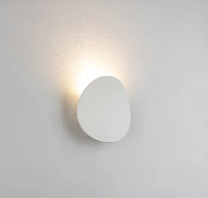 LED wall lamp round white black balcony courtyard bedroom bedside aisle modern decorative wall lamp