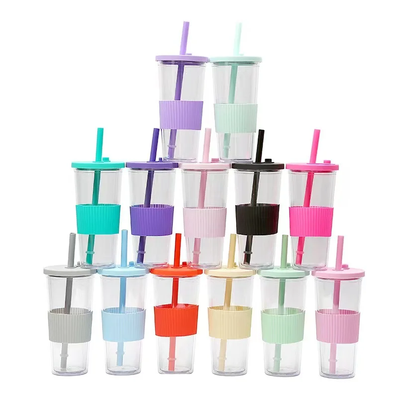 Double Wall Clear Acrylic Plastic Cup Hot Sales 700ml Plastic Cups With