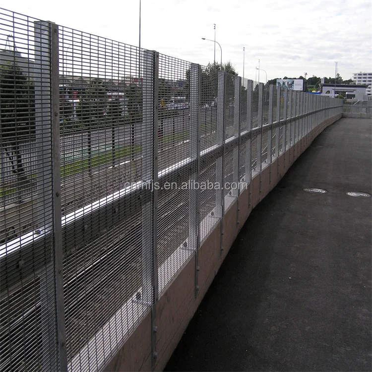 Clear view 358 anti-climb mesh fence 358 fence high security fence panel with barbed wire manufacture