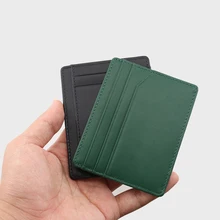Wholesale PU Leather Credit Card Holder Smart Wallet Holder Rfid Men's Mini Card Holder