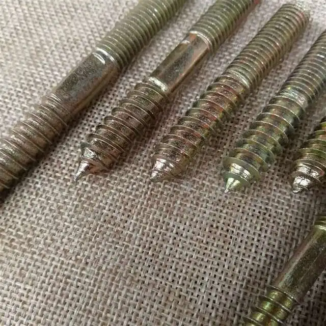 M4 M5 Hanger Bolt Wood To Metal Dowels Double Ended Furniture Fixing