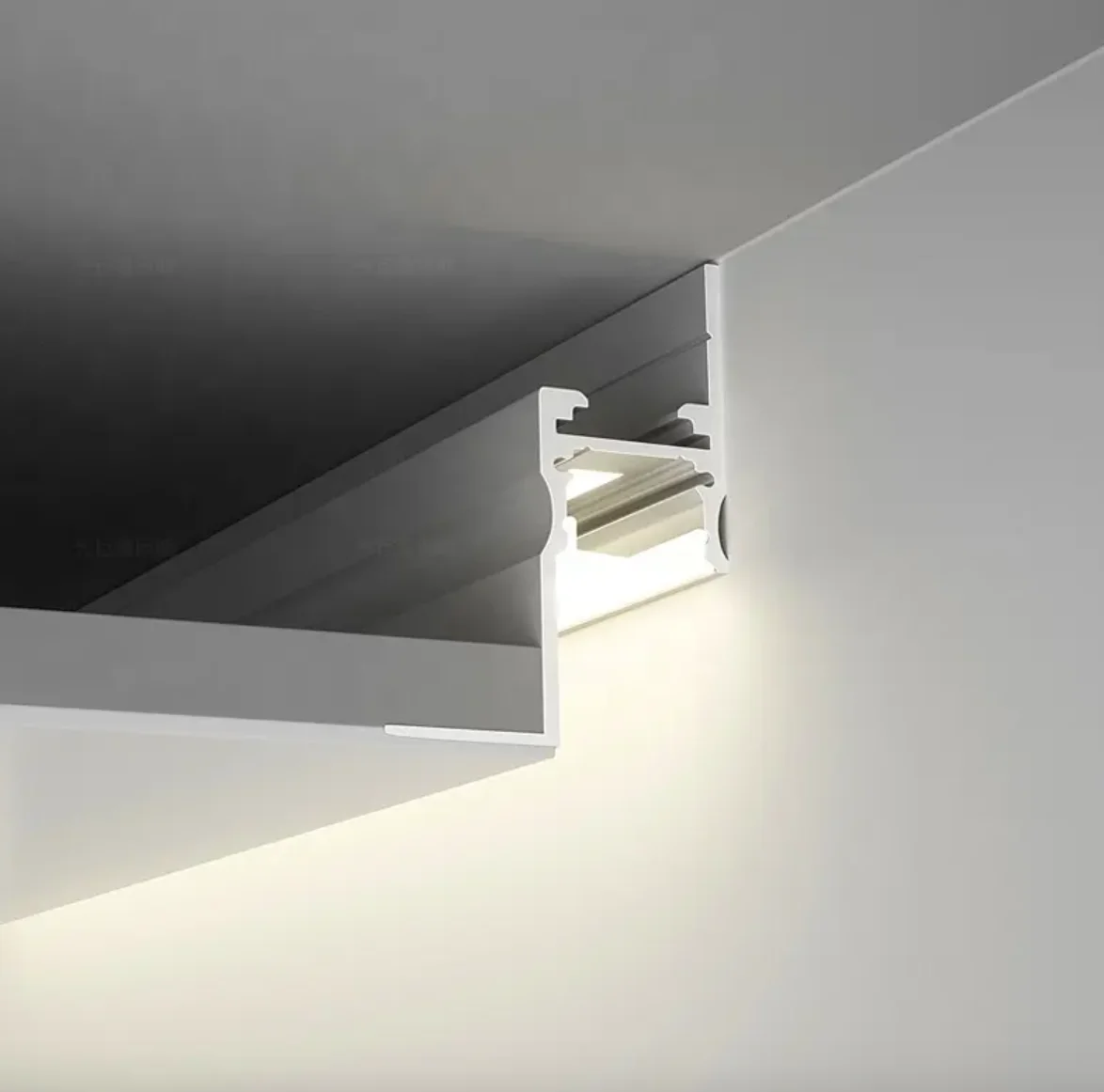 Anodized Aluminium Ceiling Leds linear light Trim Led diffuser channel ...