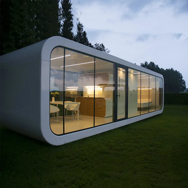 Modern Prefabricated Tiny Container Space Capsule Prefab Pod Mobile Apple Cabin House