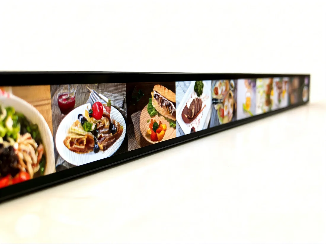 47,1 inch uitgerekte balk TFT LCD-advertentiespeler, 3840x160, hoge helderheid, binnenruimte, liftadvertenties, winkels, luchthaven