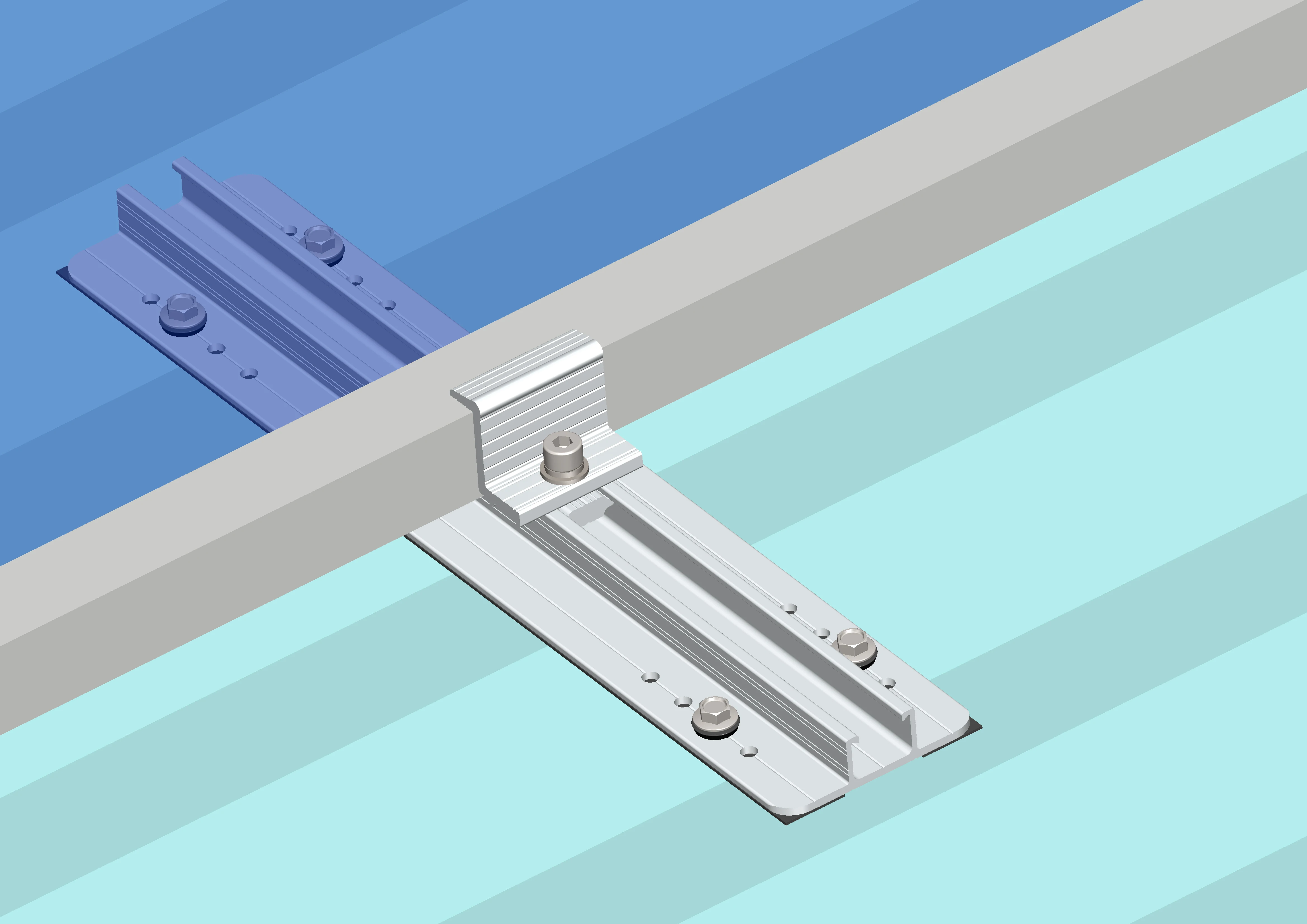 Solar Roof Mount Aluminium Rail - Mini Short Rail System