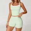 light fruit green top&shorts
