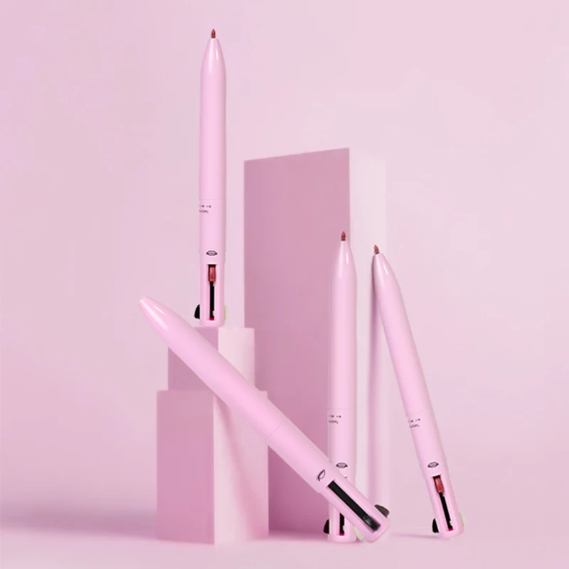 EONFAVE 4-in-1 Make-up-Stift – Für Eyeliner, Augenbrauen, Lippen & Highlighter, Wasserfest (Silber)