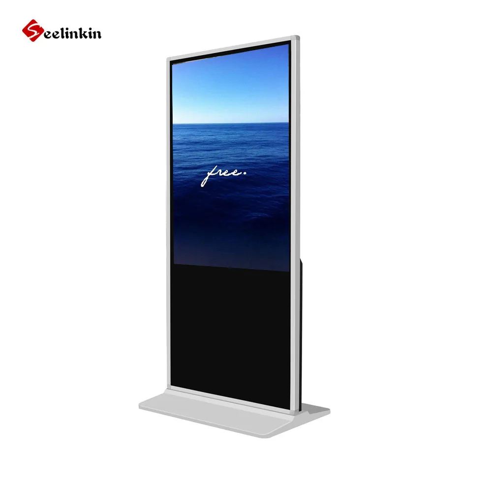 49inch Indoor Lcd Advertising Display Vertical Screen Kiosk Mall Shopping Medium Player Ad Floor Standing Digital Signage