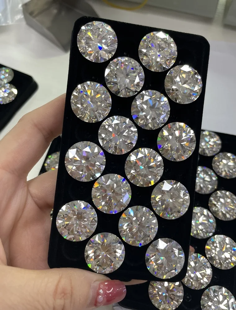 Cheap Price 18mm Big Size 20CT D VVS Color Moissanite 8 Heart 8 Arrow Cut Diamond for Wholesale Small MOQ
