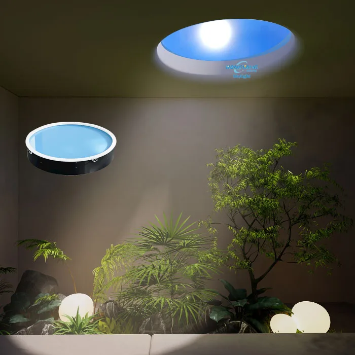 RYOPT Indoor Tuya LED Blue for Sky Ceiling Panel Light Circular  Ceiling Skylights Artificial Sun Design Industrial Style PC