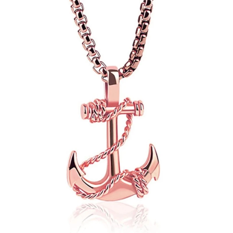 SC New Arrivals - Golden Anchor Pendant Necklace for Men & Women