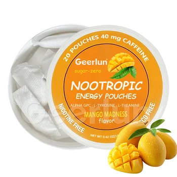 OEM Energy Pouch Caffeine Nootropic Supplements Oral Bags Boost Focus Mental Clarity for Adult
