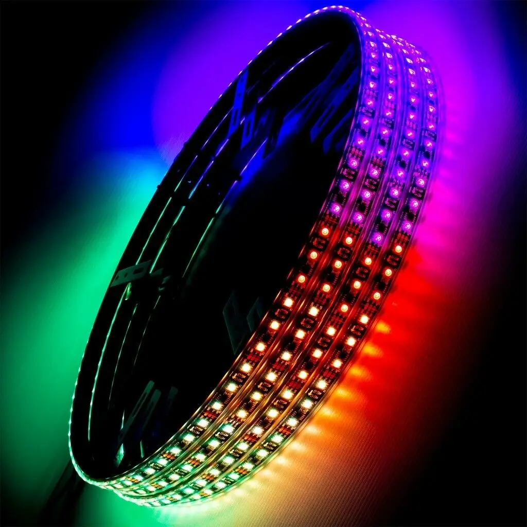 Upgraded Dream Color 15.5" Chasing LED Wheel Rims Lights Strobe Strips Truck Remote control