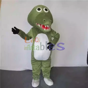Giant Inflatable Cruel Crocodile Hunter Costume Adult Role-playing  Green Crocodile Plush Mascot Performance Suit