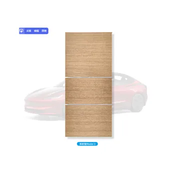 Center PVC Wood Grain Wrap Kit, Console Protector Sticker Armrest Vinyl Wood Grain Center Console Wrap for Tesla Model 3 Model Y