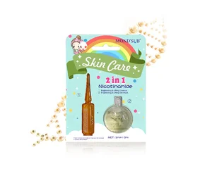 Private Label AMP Natural Portable Nicotinamide Whitening Face Skin Care Set with Serum and Gel Mask