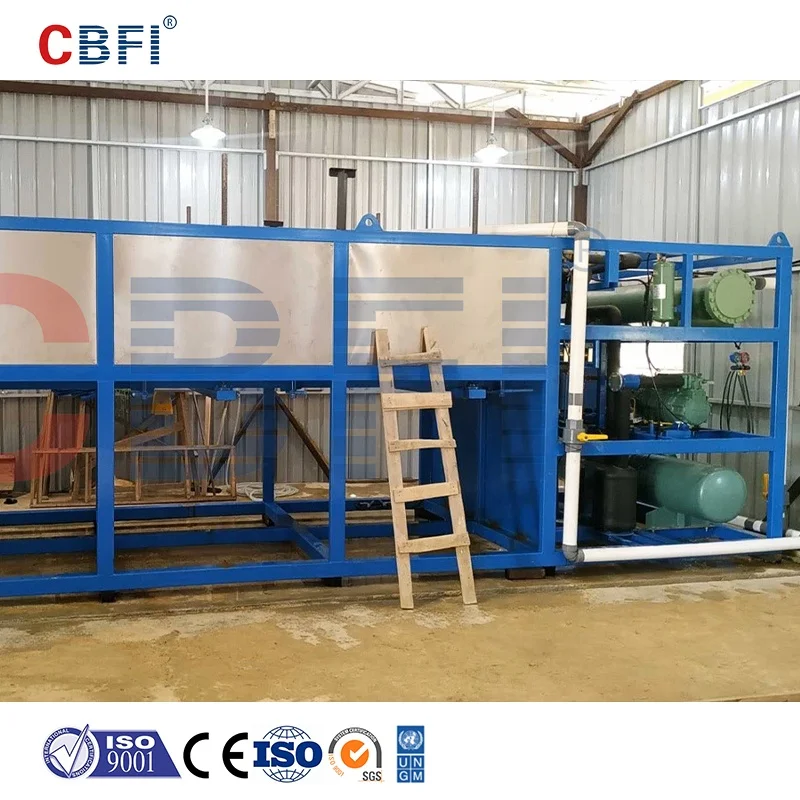 CBFI ABI100 Automatic Direct Cooling Block Ice Machine 10 Tons Indonesia Case
