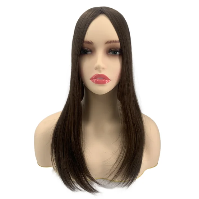 China Factory Wholesale100% Virgin Human Hair invisible Silk Top Jewish Kosher Toppers Wig For Women
