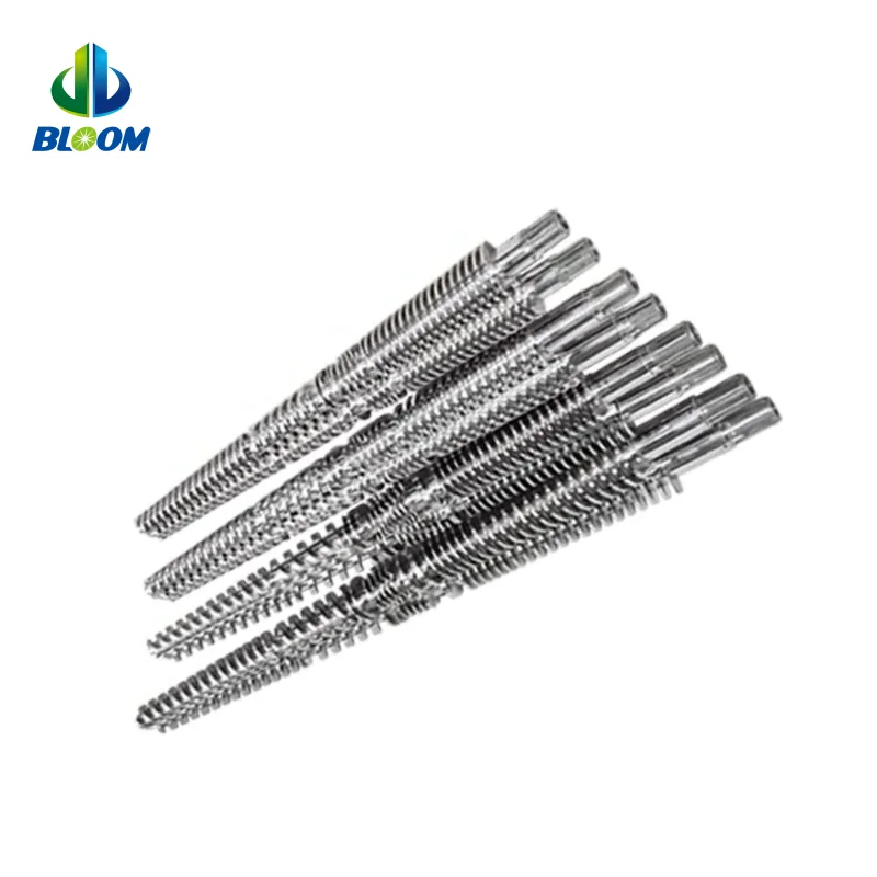 Twin Screw Conical Barrel and HDPE Twin Screw for PE Wood Plastic PVC EVA Production Plastic Extruder Parts