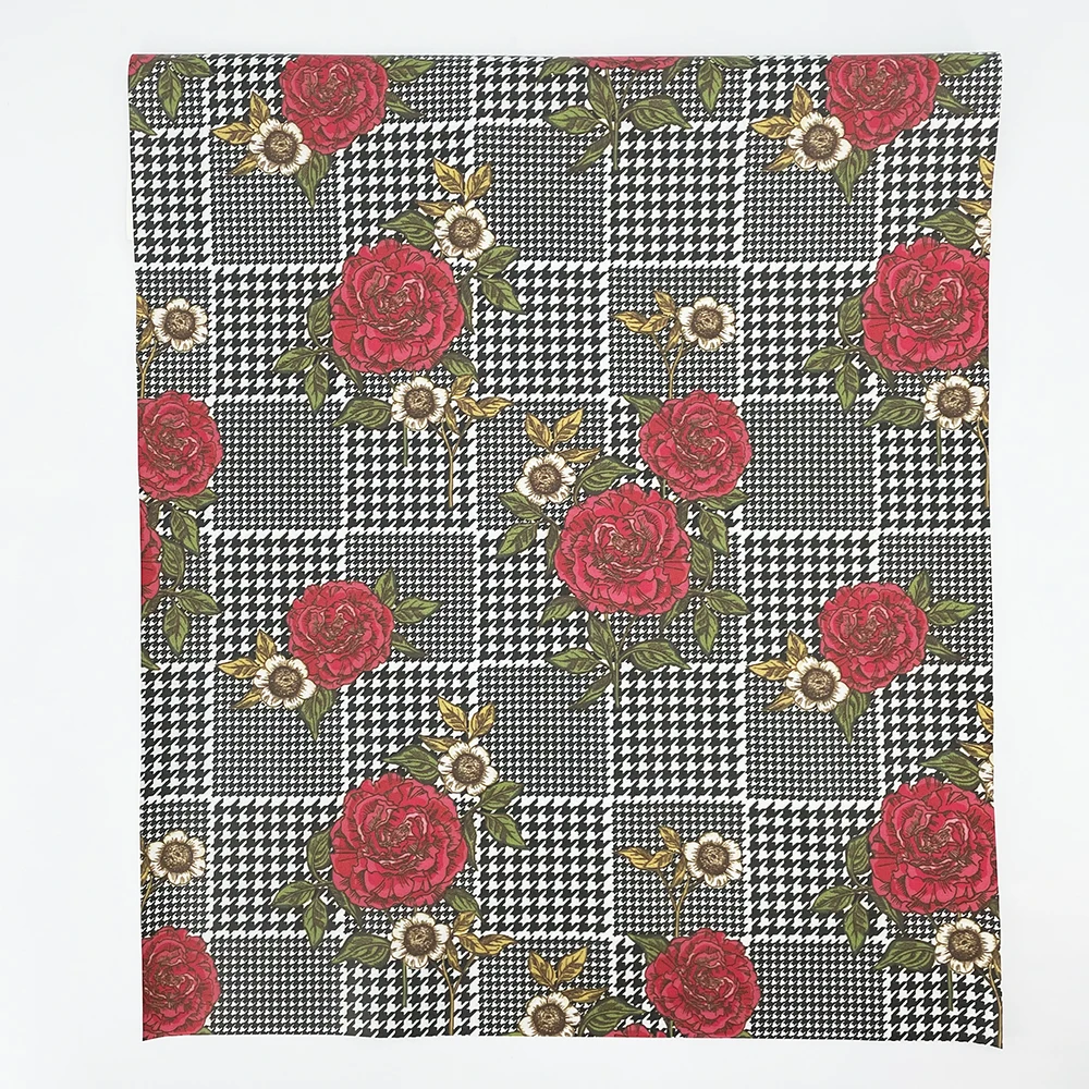 Пользовательский винтажный мультяшный дизайн узор цифровая печать из синтетической и натуральной кожи для украшения мебели обивка