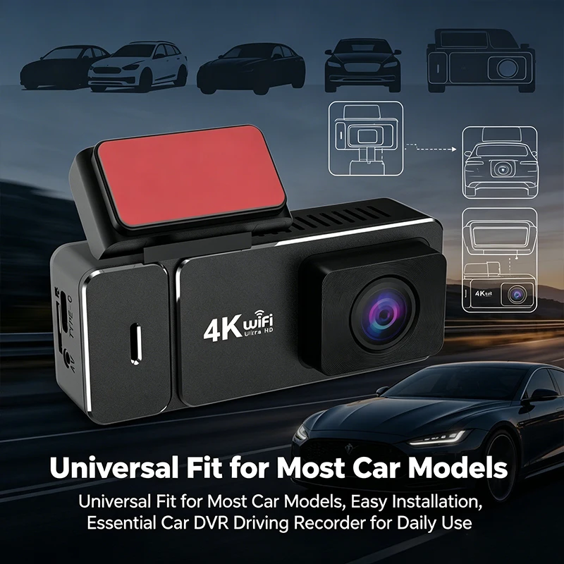 VIEVGUARB VS1138 Dash Cam Video Recorder Parking Monitor Loop Recording Night Vision G-Sensor App Control GPS Dual Lens TF Card