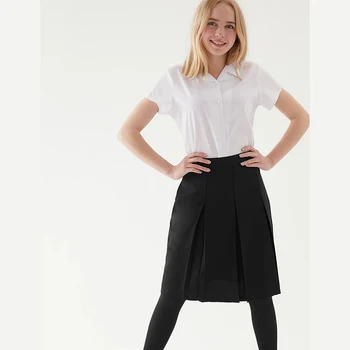 OEM Guang Zhou Uniform Manufacturer Elastic Waist Japanese Student Girls Pleated School Skirt For Girls School Uniforms