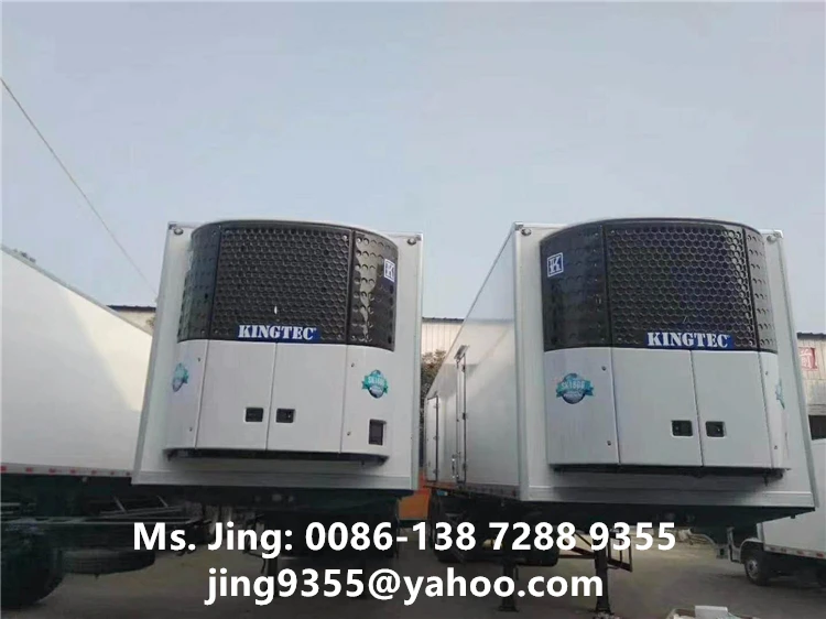 Заводская поставка CLW 3 оси большая емкость холодильная коробка фургон полуприцеп на