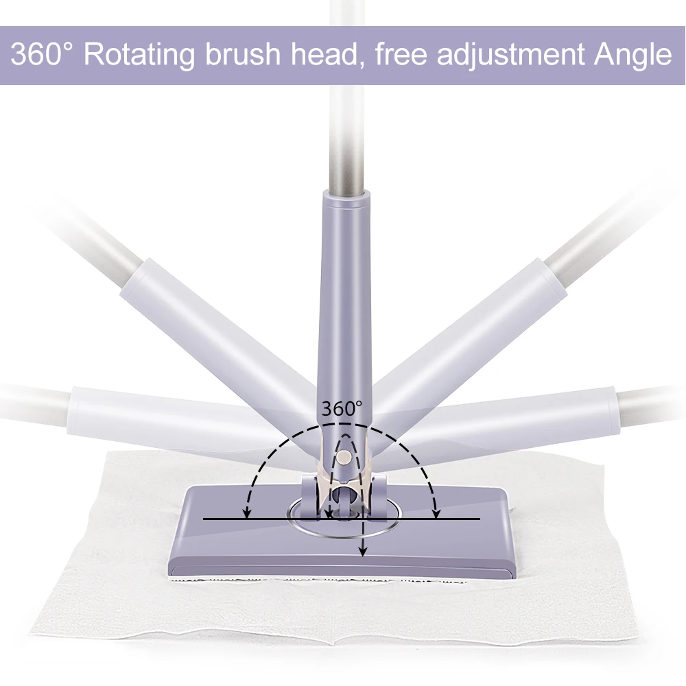 Automatic Clip Cloth Flat Mop Wipe Floor Window Dust Replacement Paper Towel Head Refill Non Woven Cloth Flat Disposable Pad Mop