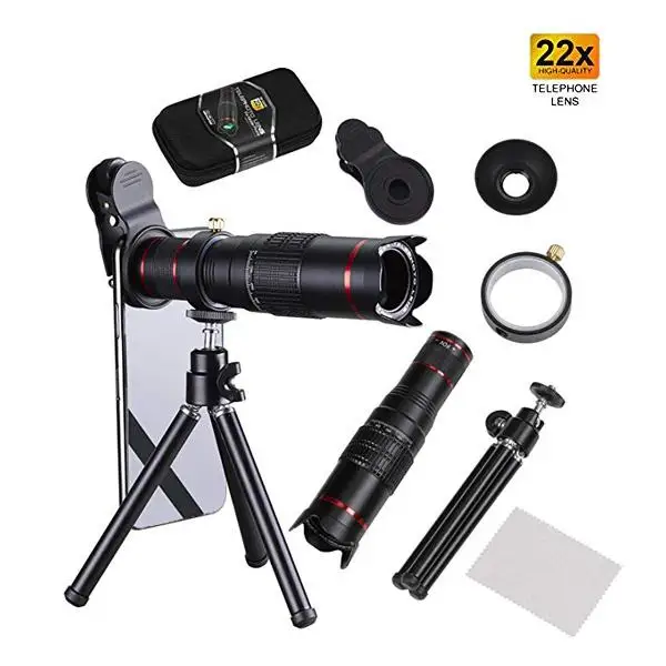 22x Zoom Mobile Phone Telescope Lens Hd 4k Monocular 22x External ...