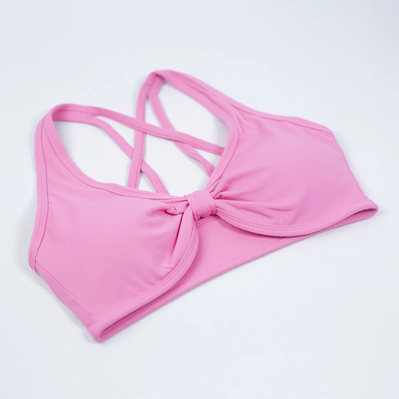 LVD404 Fitness Bra Solid Color High Elasticity Tight Sports Top ...