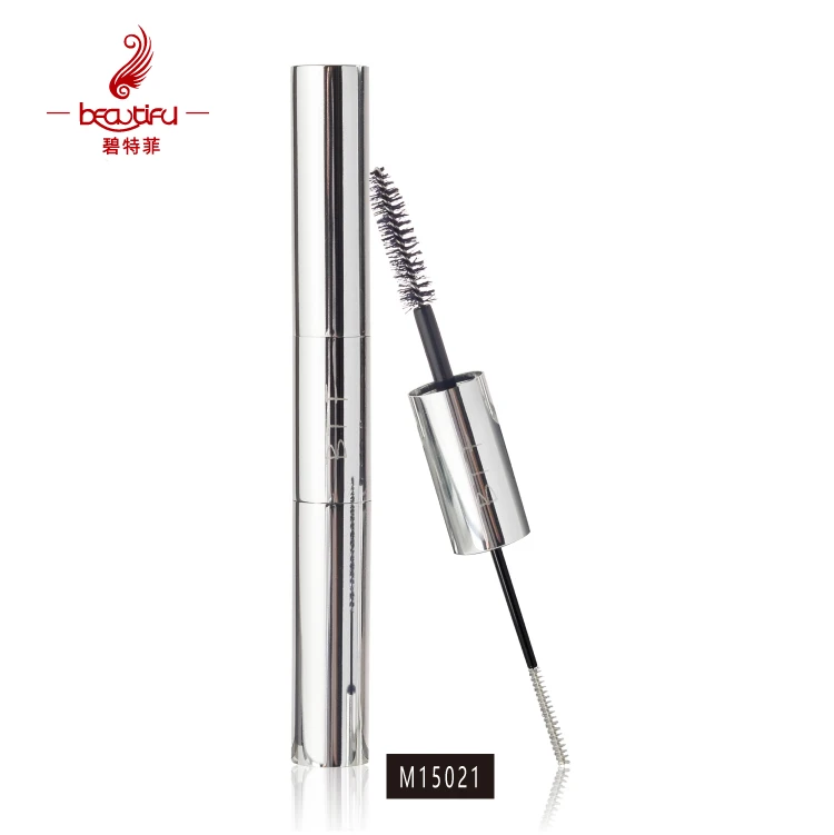 Empty 5ml*2 Aluminium Mascara Tube Slim Brush Silver Aluminum Mascara Tubes,double Tube Mascara,mascara Tube Double  Ended