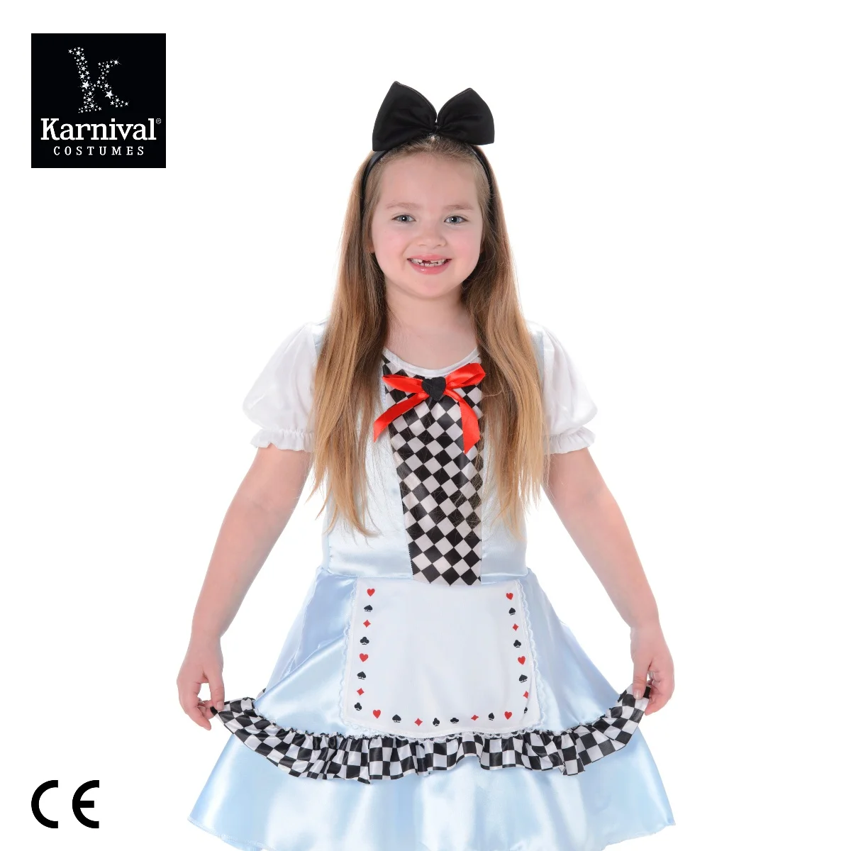 strapless open back dress Alice in Wonderland First Birthday Party Outfit main image 1