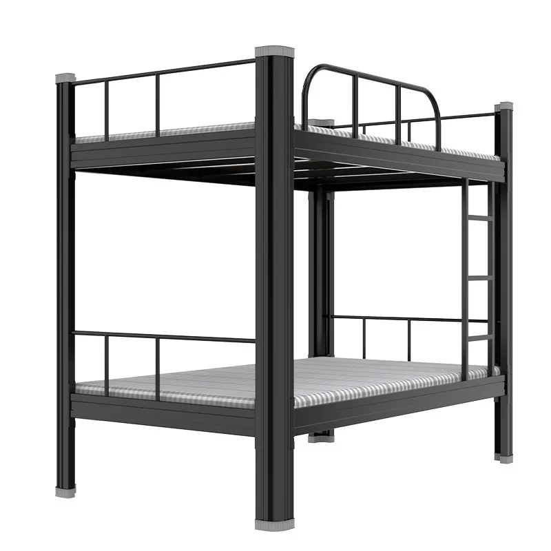 Durable Metal Frame Wrought Iron Beds Modern Design Double Beds Loft Beds Apartment Beds School Dormitory Beds Bunk Beds