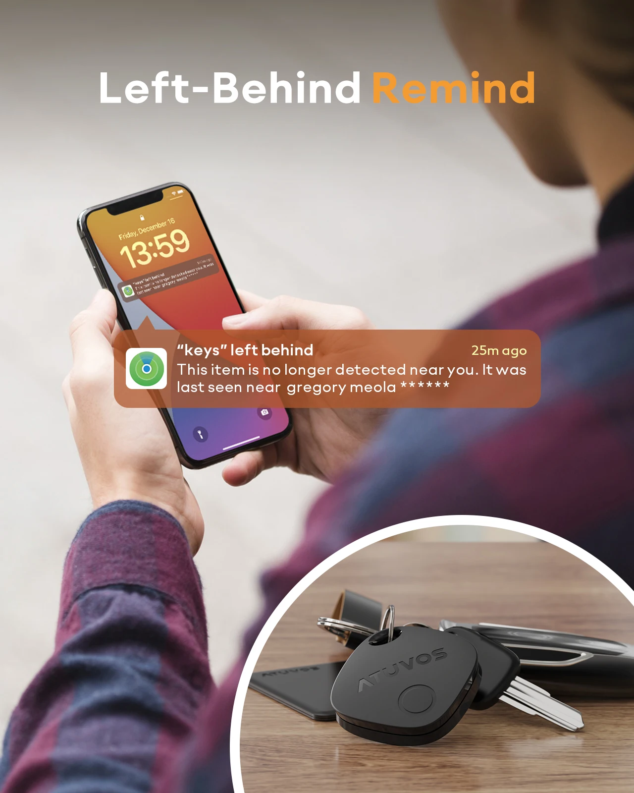 2024 Best Selling ATUVOS Smart GPS Pet Tracker & Locator Wi-Fi & Bluetooth Anti-Lost System Easy to Use with FindMyIt App