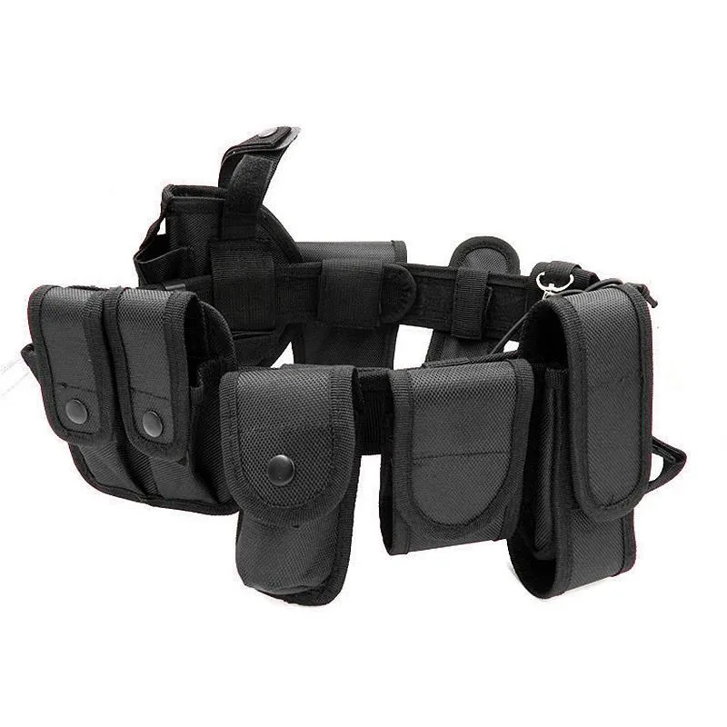 High Duty Detachable Multifunctional Tactical Security Duty Belt High Density Material Holster Pouch Set Utility Kit Belt