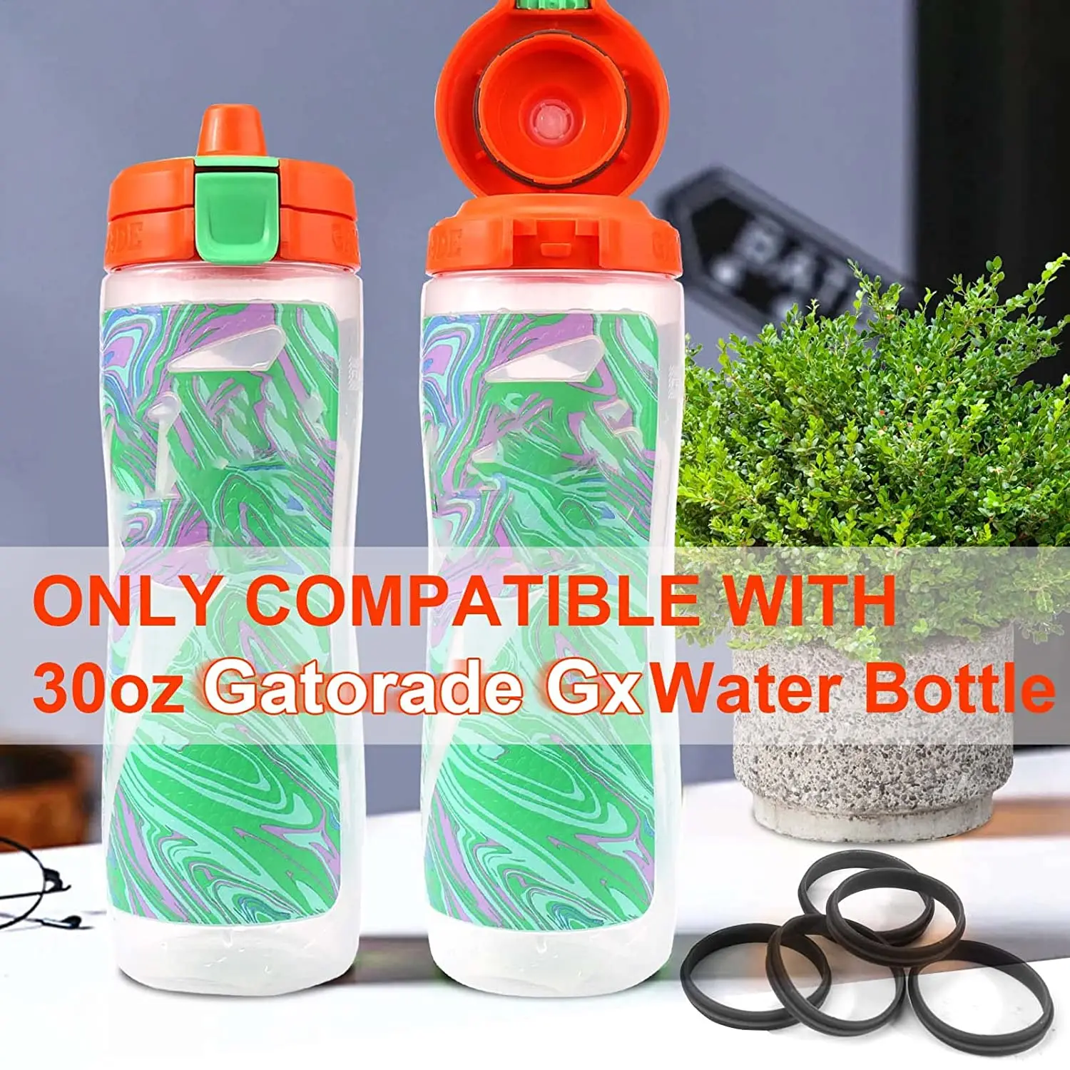 10-Pack Silicone Valve Replacement For Gatorade GX 30oz & Squeeze 32oz Bottles - Leak-Proof, Food Grade, Easy Install